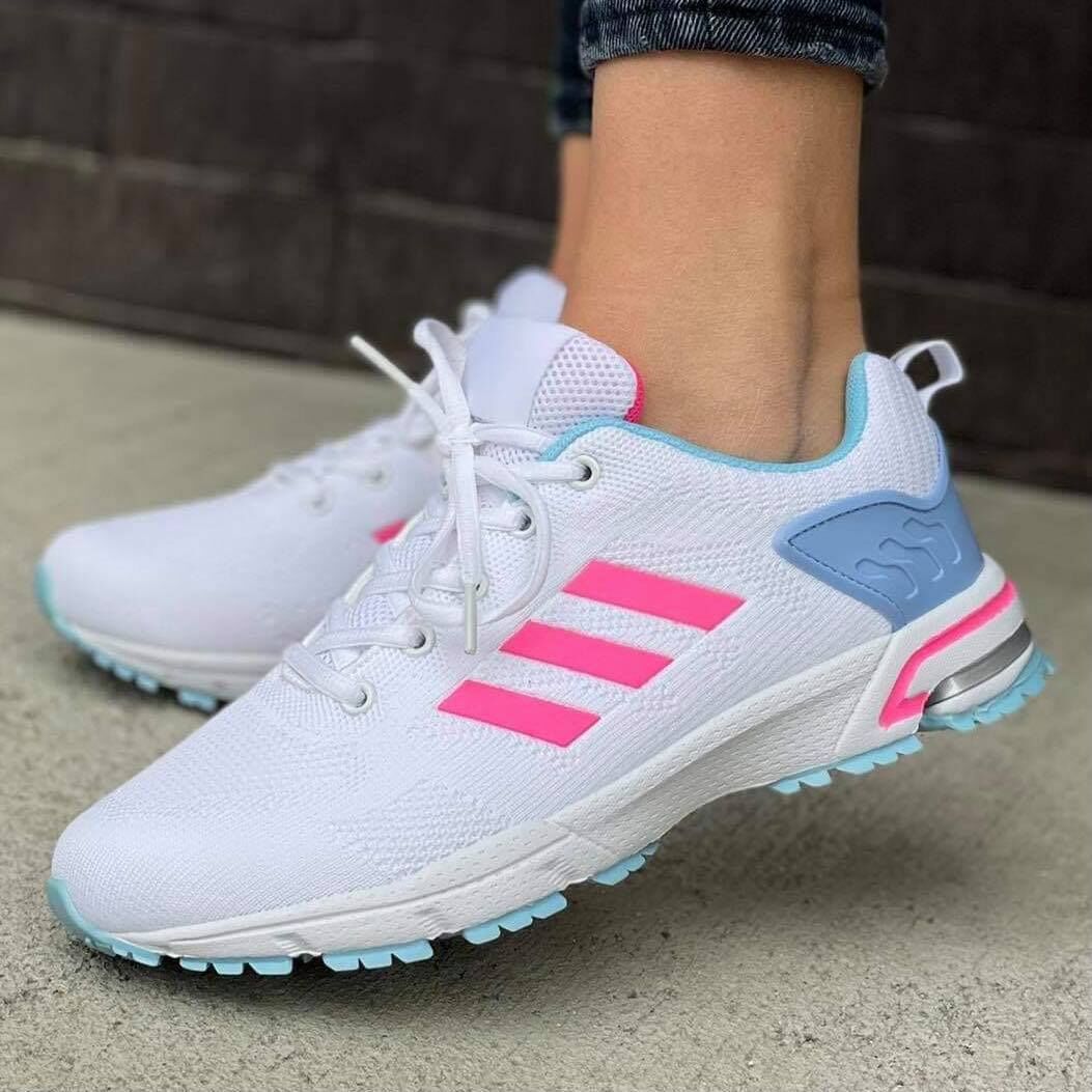 Дамски бели маратонки - Gracelyn - White - Blue