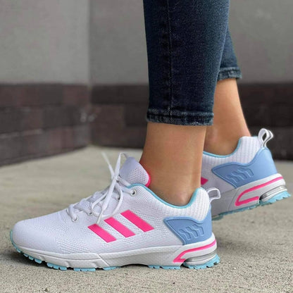 Дамски бели маратонки - Gracelyn - White - Blue