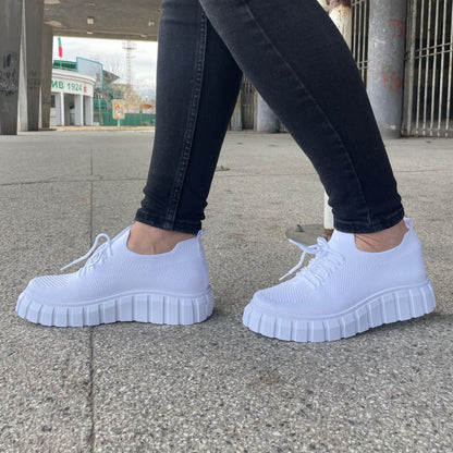 Дамски бели маратонки - Inessa - White