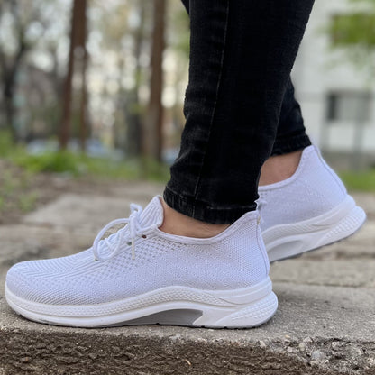 Дамски бели маратонки - Kathrin - White