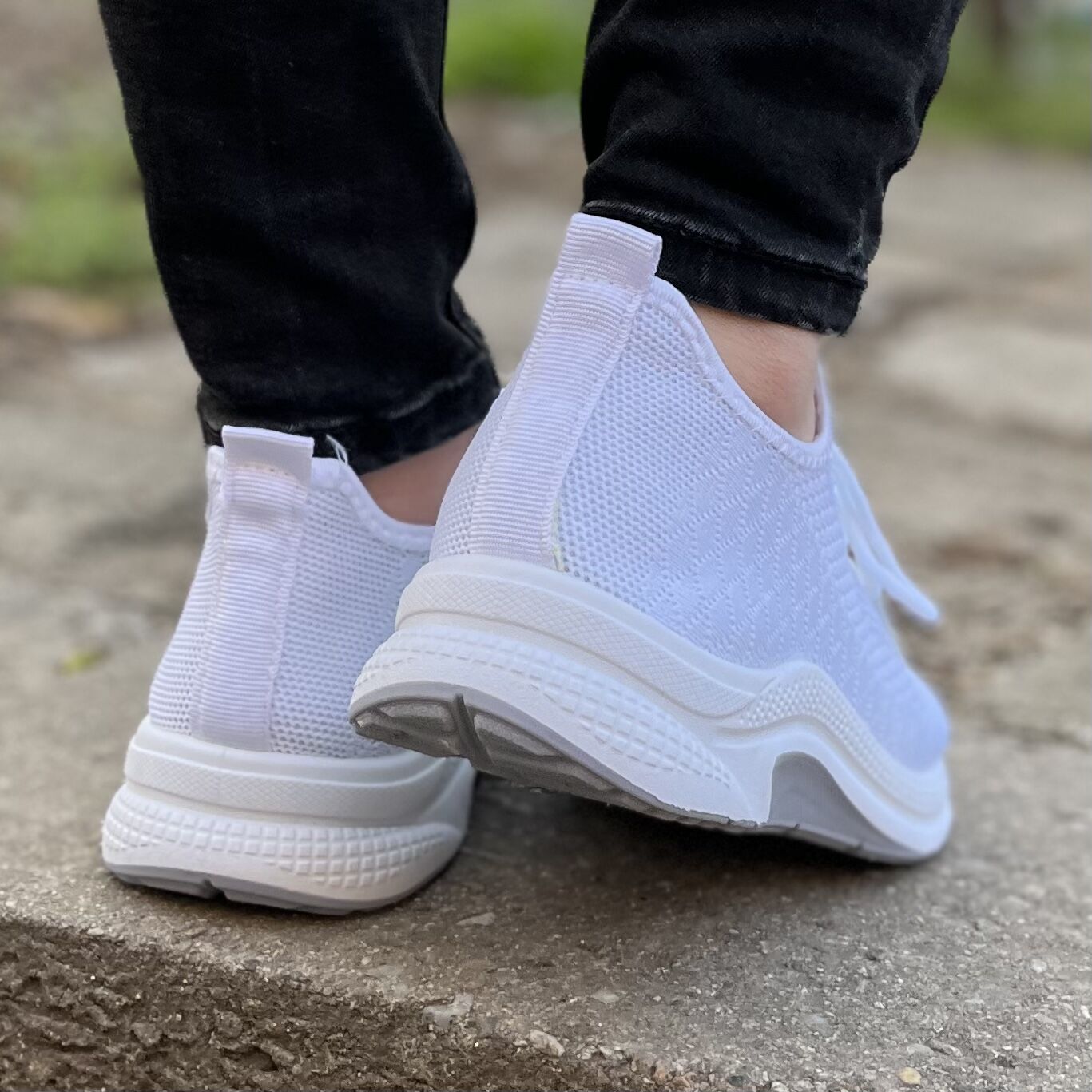 Дамски бели маратонки - Kathrin - White