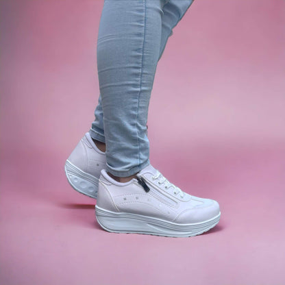 Дамски бели маратонки - Lazarina - White