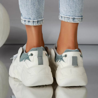 Дамски бели маратонки - Leslie - White