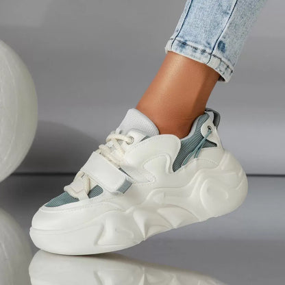 Дамски бели маратонки - Leslie - White