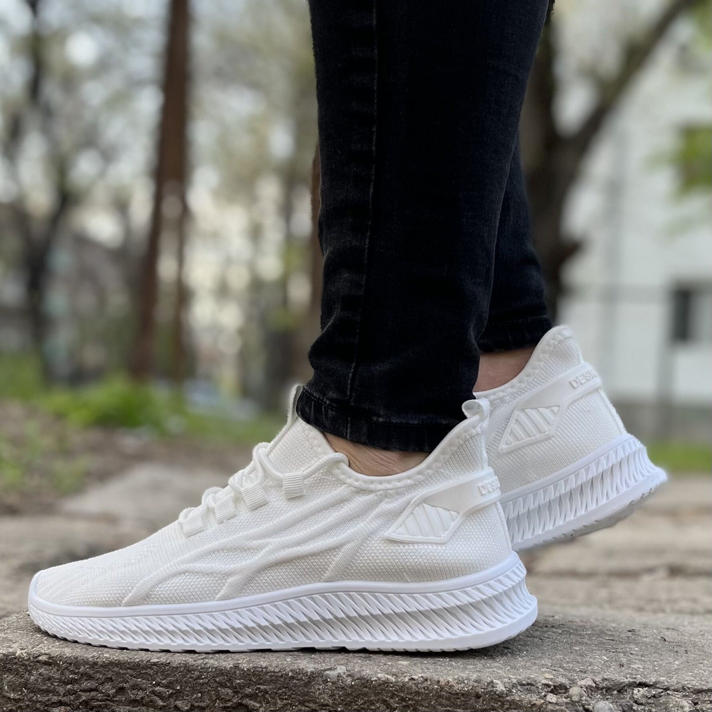 Дамски бели маратонки - Luisa - White