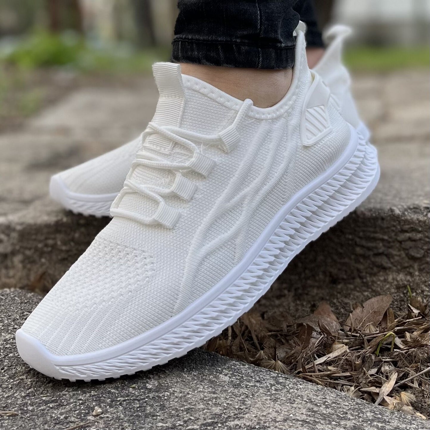 Дамски бели маратонки - Luisa - White