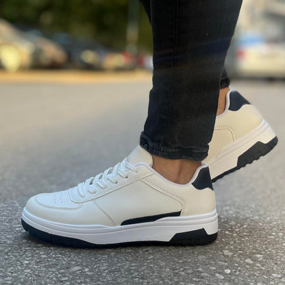 Дамски бели маратонки - Mishel - White - Black