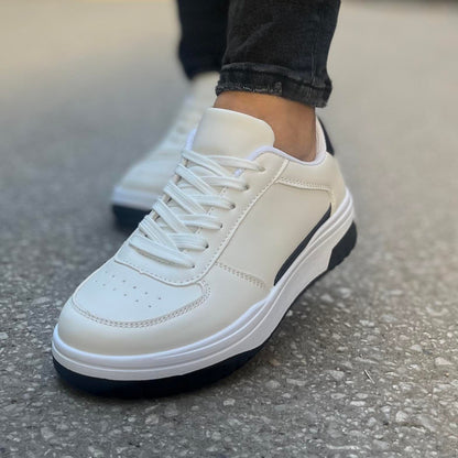 Дамски бели маратонки - Mishel - White - Black