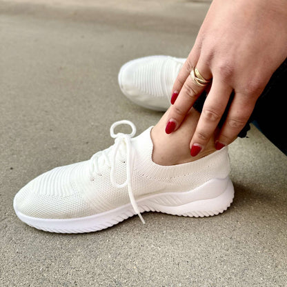 Дамски бели маратонки - Nevaeh - White