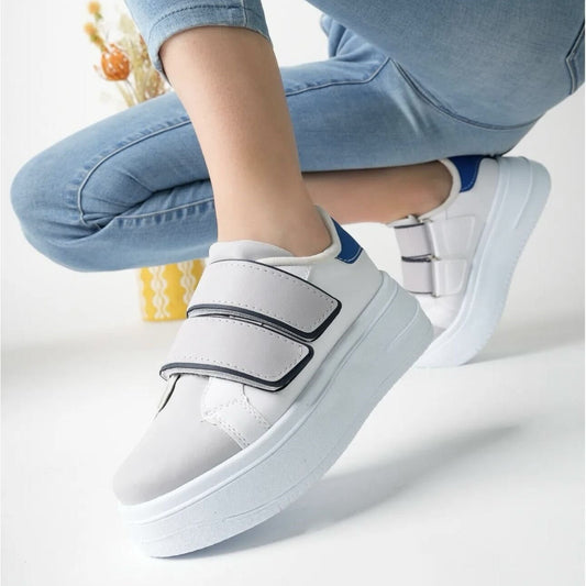 Дамски бели маратонки - Pauline - White - Grey