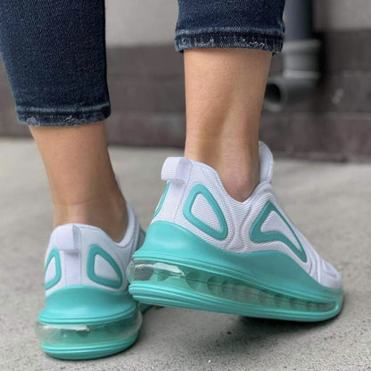 Дамски бели маратонки - Polly - White - Blue