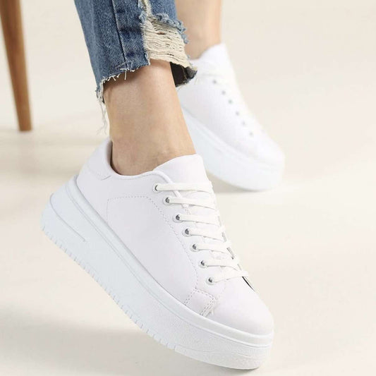 Дамски бели маратонки - Sheila - White