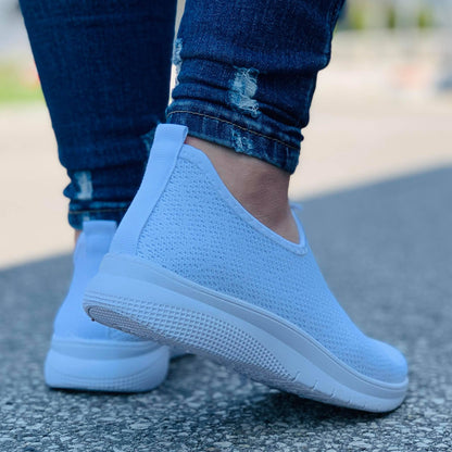 Дамски бели маратонки - Shera - White