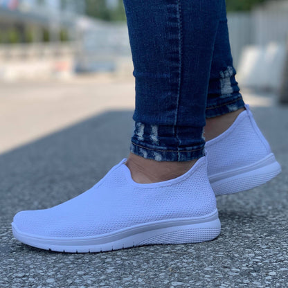 Дамски бели маратонки - Shera - White