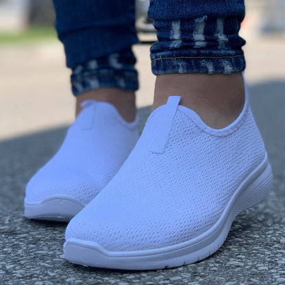 Дамски бели маратонки - Shera - White