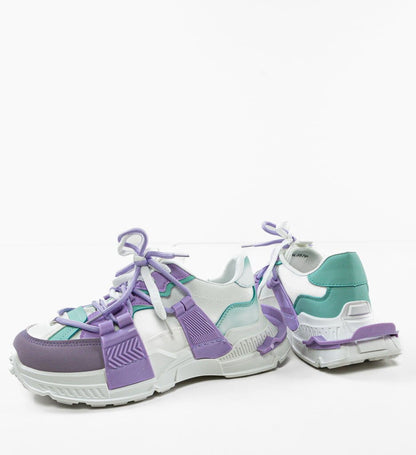 Дамски бели маратонки - Tracy - White - Purple