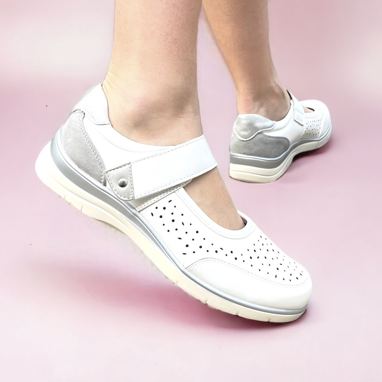 Дамски бели обувки - Irene - White