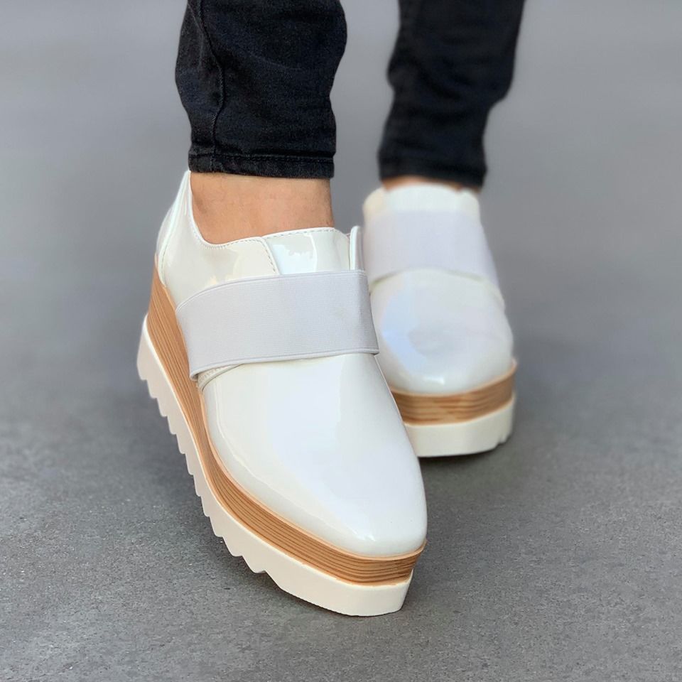 Дамски бели обувки - Kiiara  - White