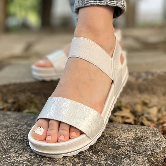 Дамски бели сандали - Afina - White