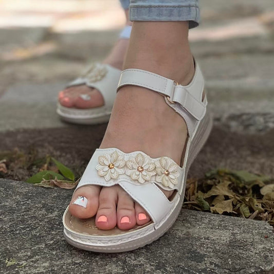 Дамски бели сандали - Jaklina - White