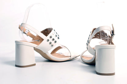 Дамски бели сандали на ток - Kateisha - White
