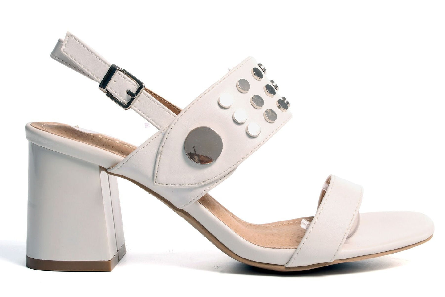 Дамски бели сандали на ток - Kateisha - White