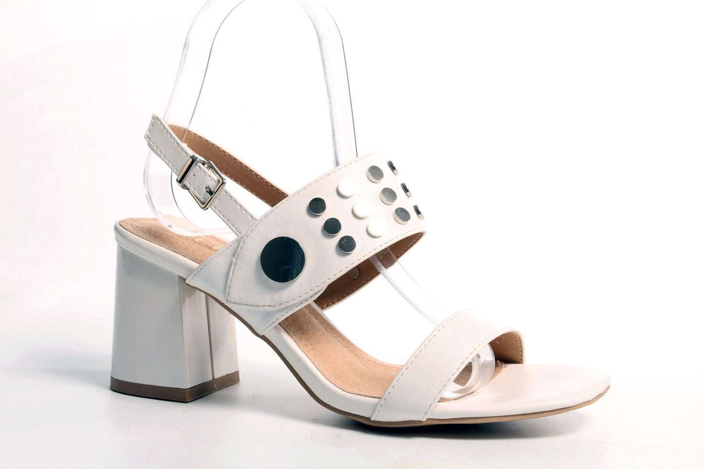 Дамски бели сандали на ток - Kateisha - White