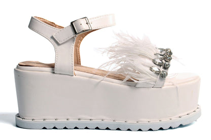 Дамски бели сандали - Nadie - White