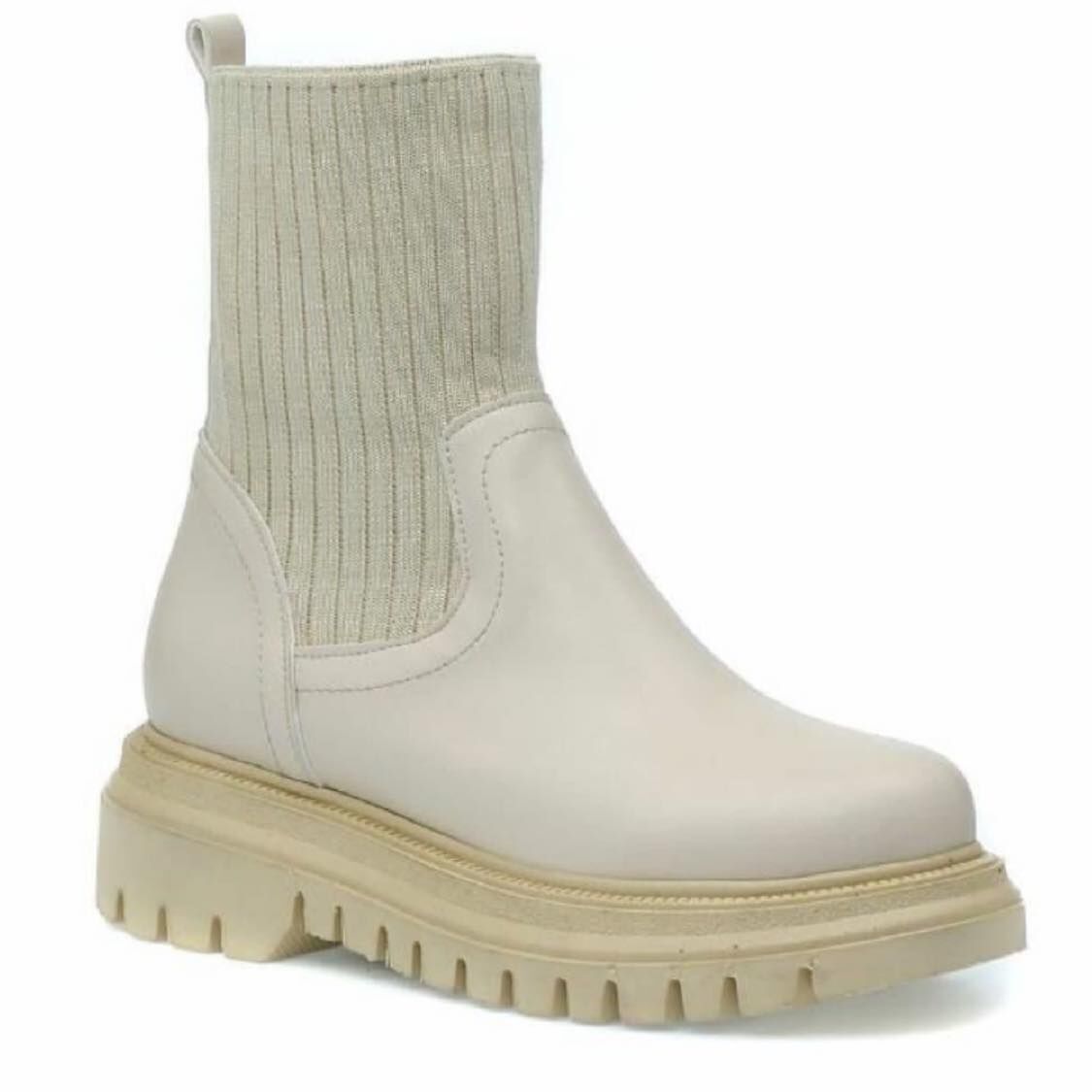 Дамски бежови боти - Kristin -  Beige