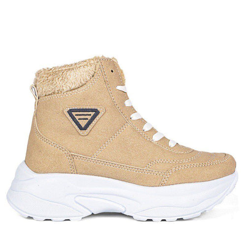 Дамски бежови  боти - Snow - Beige