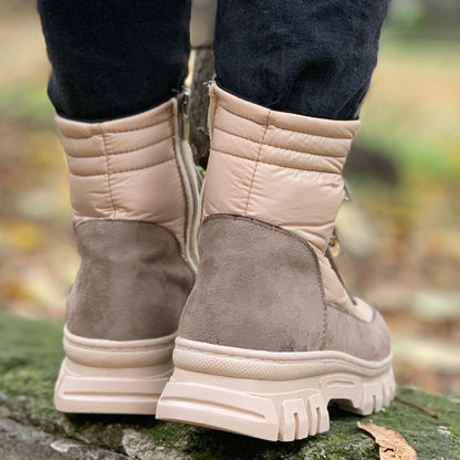 Дамски бежови боти - Zarina -  Beige