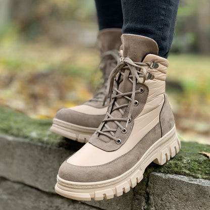 Дамски бежови боти - Zarina -  Beige