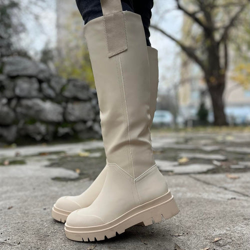 Дамски бежови ботуши - Anevay - Beige