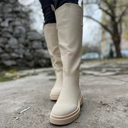 Дамски бежови ботуши - Anevay - Beige