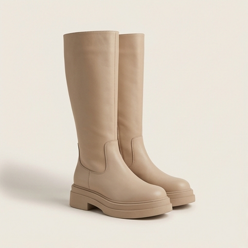 Дамски бежови ботуши - Venera  - Beige