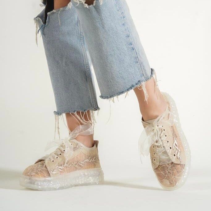 Дамски бежови кецове - Valery - Beige