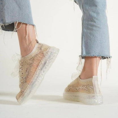 Дамски бежови кецове - Valery - Beige