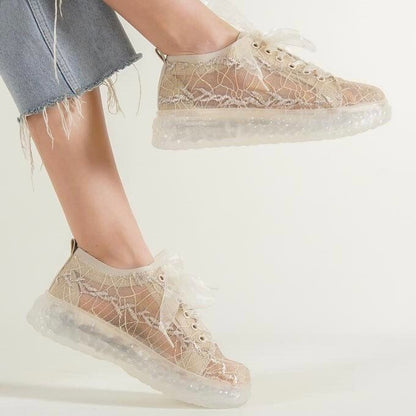 Дамски бежови кецове - Valery - Beige