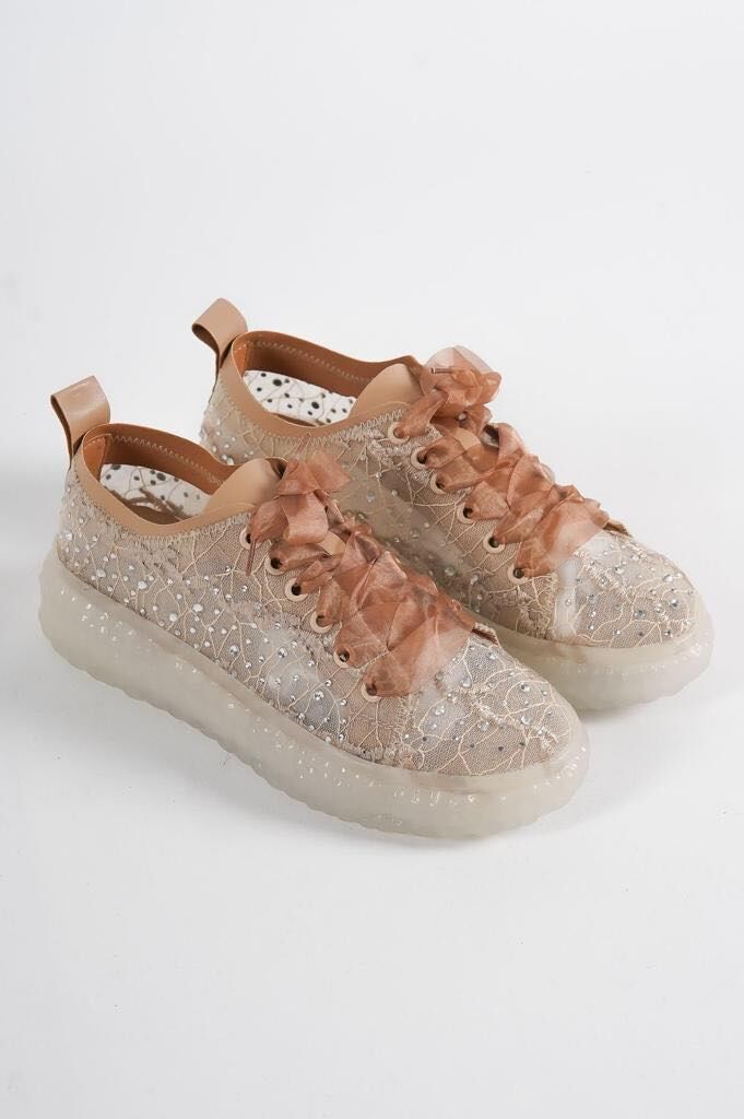 Дамски бежови кецове - Valley - Beige