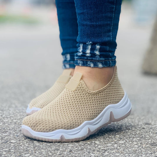 Дамски бежови маратонки - Chailyn - Beige