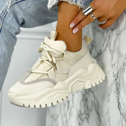 Дамски бежови маратонки - Leilani - Beige