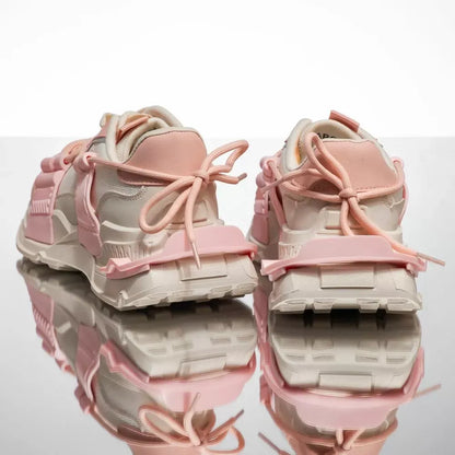 Дамски бежови маратонки - Tracy - Beige - Pink