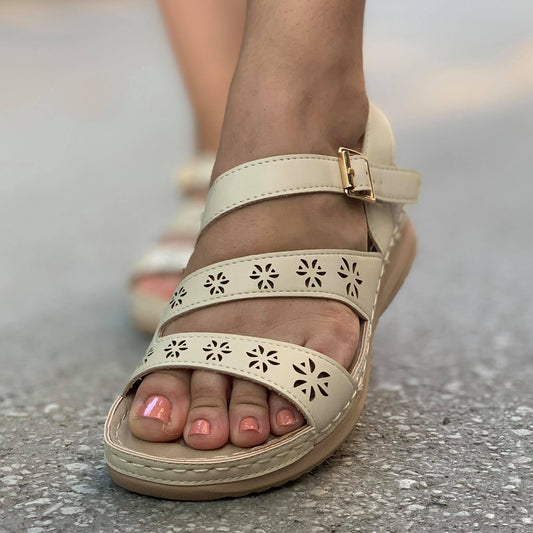 Дамски бежови сандали - Adonica - Beige