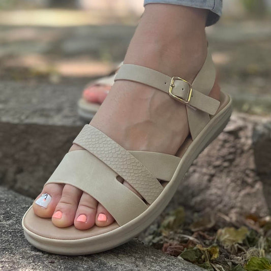 Дамски бежови сандали - Dimaia - Beige