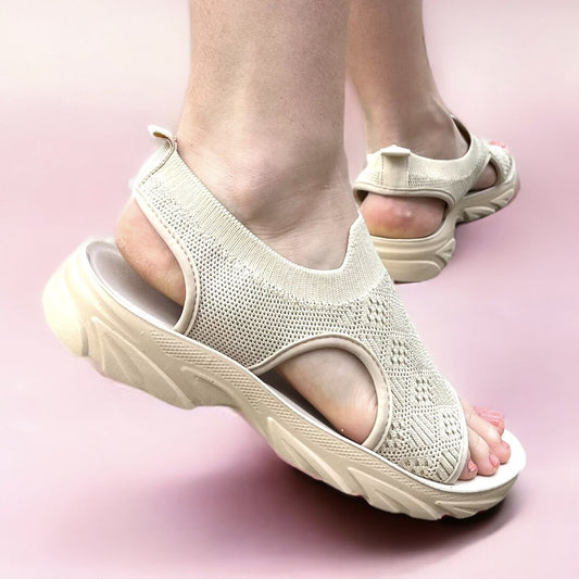 Дамски бежови сандали - Dustiny - Beige