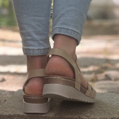 Дамски бежови сандали - Kaira - Beige