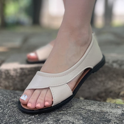 Дамски бежови сандали - Mikaya - Beige