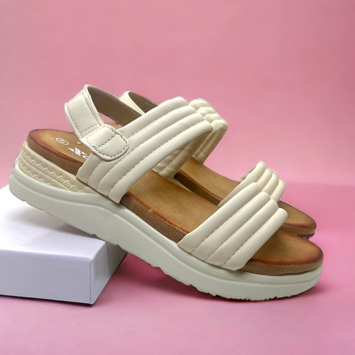 Дамски бежови сандали - Samanta - Beige