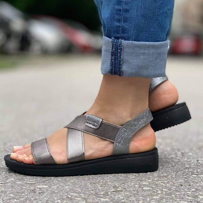 Дамски бронзови сандали - Nadiya - Tarnish