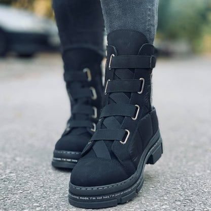 Дамски черни апрески - Dericia - Black